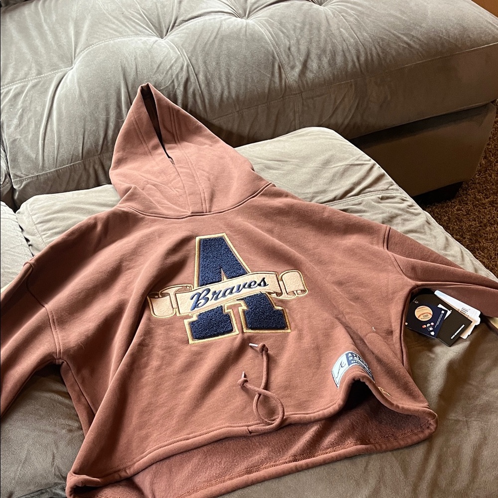 New Era Brown Hoodie Atlanta Braves